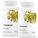 THORNE - Kostní Zdravotní pouzdro - Vitamin D3 & Vitamin K - Podporuje zdravé kosti, zuby svalů, kardiovaskulární a imunitní funkce - 30 až 60 Služeb