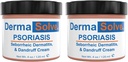 Extra síla Psoriasis Cream (2 Pack) - Seborrheic Dermatitis & Dandruff Lotion - Advanced Moisturization Relief applicated to Treat Itchy Flakey Inflamed Skin and Prevent Future Flares - 4.0 oze ea.