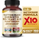 Nattokinase 5000FU Quercetin Red Yeast Rice Hawthorn - Celková podpora wellness - Made in USA