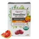 Quantum Health TheraZinek Organic Zinek Lozenges Echinacea & Med Imunitation Support for Dospělí a děti 12 + Přirozeně ochucená krev Oranžová Rychlá pomoc bez následků - 25 Počet