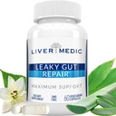 Leaky Gut Opravy přírodní Gut doplněk zdraví glutamin Organic Slippery Elm NAG Marshmallow Root Aloe Vera MSM Quercetin Bromelain Promotes Digestive Ease, Gut Wellness 1000mg 60 Caps