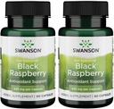 Swanson Black Raspberry - Bylinný dodatek Podpora celkové Wellness podpory - Přírodní zdroj flavonoidů a vitaminu C - (60 kapslí, 425mg každý) (2 balení)