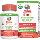 MaryRuth Organics Kids Vitamins PHAR124; USDA Organic PHARMAN124; Multivitamin Gummies + Postbiotika pro věk 4 + GARMAN124; Lactobacillus Rhamnosus PHARMAN124; Vegan PHARMAN124; Non- GMO GAMMAN124; 60 Počet