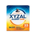 Xyzal 24 hodinová alergie Relief Medicine, Original Prescription Strength Antihistamin, Levocetirizin Dihydrochloridové tablety 5 mg, 55 Počet