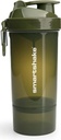 Smartshake O2GO ONE Plastic Protein Shaker Bottle 800 ml OF 124; 27 oz - Leakproof Screw-on Lid - BPA Free - Unisex - Army Green