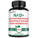 Satoomi NAD dodatek pro ženy - NAD Nikotinamid Riboside Resveratrol 900mg, Quercetin, kurkuma, Astragalus, ženšen, Vitamin D3, Vitamin C - 60 Počet