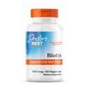 Lékařův nejlepší biotin podporuje vlasy, kůže, nehty, zvýšení energie, nervový systém, non-GMO, Vegan, gluten zdarma, 120 Počet