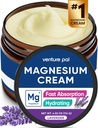 Venture Pal Magnesium Lotion, Topical Magnesium Cream for Sleep, Leg Cramps & Pain, Muscle Relaxation, klid, hydratační doplněk s kokosovým olejem, Shea máslo & Hyaluronic acid, bezpečné pro děti