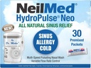 NeilMed HydroPulse Neo. Multi- Speed Electric Pulsating Nasal Sinus zavlažovací systém s 30 Sinus Rinse Premixed Packets.
