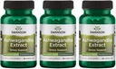 Swanson Ashwagandha Extract- Přírodní dodatek Podpora zdravého stresu, Podpora energie a nervový systém Zdravotní-Ayurvedic dodatek pro přírodní wellness- (60 Kapsle, 450mg každý) (3 Pack)