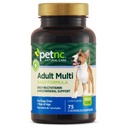Petnc Natural Care Adult Multi Chewables (75 Počet), Denní pes MultiVitamin & Multiminerální podpora, Zahrnuje zinek, hořčík & Více, Podporuje celkové zdraví, Pro psy 1 + rok, Jaterní příchuť
