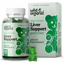 Divoká a organická játra Support Gummies - Mléko Thistle, Pampeliška kořenový extrakt pro Játra čištění Detox - 60 Silymarin Mléko Thistle Gummies - Vegan, Non- GMO bylinné doplněk.