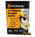Cat Imunity Support Lysin - Alergie Relief & Imunitary Health Dodatek pro kočky s L- lysin, Colostrum, Quercetin & Omega33 - Povzbuzení, Runny Nose & Itchy Skin Chicken, (30- Day Supply)