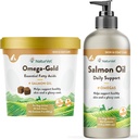 NaturVet - Salmon Oil Skin & Coat Plus Omegas - 17 Oz Oil - NaturVet - Omega- Gold Plus Salmon Oil - 90 Soft Chews