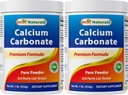 2 Pack - Nejlepší Naturals Karbonát vápenatý Prášek 1 libra (Celkem 2 libry) - Potravinová třída