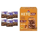 Atkins Pecan Karamel & Karamel Almond Clusters, 60 & 20 Počet, High Fiber, Nízký cukr, Nízký karb