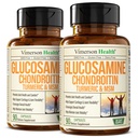 Glucosamine Chondroitin MSM - Společná podpora pro ženy a muže s Glucosamine Sulfath 1500 mg, Chondroitin a MSM - pro chrupavku, společné zdraví a flexibilitu - 2 Pack