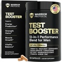 WARRIOR PROTOKOL Testosteron Booster pro muže - Testosteron dodatek pro muže s Ashwagandha & Tongkat Ali Côte 124; Svalový růst, Libido, Stamina & Strength Support