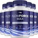 (5 Pack) FlowForceMax Prostate Support Kapsle - Flow Force Max Pills Dodatek, Maximální síla, Nová Zlepšená multivitaminová formulace, FlowForceMax Recenze, 300 Kapsle