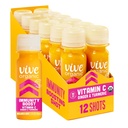 Vive Organic Vitamin C + Imunity Support Shot, Cold- Pressed Turmeric, Ginger & Acerola Cherry, Gluten Free, Vegan, Imunity Boost Vitamin C, 2 Fl Oz (balení po 12)