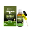ORZAX Oregano Oil Drops s olivovým olejem - 88% karvakrol a 0, 3% Thymol - Non- GMO & Sugar- Free & gluten- Free & Vegan - Bylinný dodatek pro imunitní podporu a stravovací zdraví - 30 ml - 200 denní dodávka