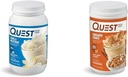 Quest Nutrition Vanilla Milkshake Protein Powder, 24g proteinu, 1g cukru, nízké sacharidy, gluten zdarma, 3 libry, 43 porcí a skořice křupavý prášek, 20g proteinu, 2g čistého karbu, 1g cukru