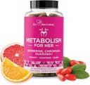 Metabolismus pro ni - Podpora appetite & metabolismus pro ženy - Cukrová chuť, snížení kalorického příjmu a podpora pocity plnosti - Berberine, Pikolinát chromitý & Guarana - 60 Veg Kapsle