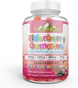 Black Sambucus Elderberry Gummies s Propolis & Echinacea + Vitamin C Antioxidant Flavonoids Imunitní systém Booster pro Kid & Dospělý Vegan Friendly 124; Malina ochucené. Počet