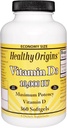 Zdravý původ Vitamin D3 Maximální potence 10,000IU 360 Softgels, celkem 2 balení