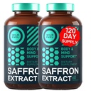 WILD FUEL Pure Saffron Extract Antioxidanty Dodatek - Oční zdraví, energie a nálada Podpora Happy Saffron - 0.3% Safranal 88.5mg Doplňky -120 Den gluten- zdarma, Non- GMO Vegan Saffron Kapsle