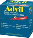 Advil Ibuprofen, 200mg, 50 balíčků 2 potahované tablety (balení po 4)