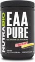 NutraBio - EAA Pure - 9 aminokyselin - Svalová oprava a zotavení, 30 Služeb, Jahodová citrónová bomba - Pre nebo Post Workout - All Day Recovery