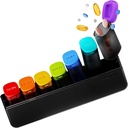 Týdenní pilulky organizátor 1 čas denně - Travel Pill Box 7 Dny, Velká medicína Pill Pouzdro Kontejner pro denní léky doplněk vitamínu Fish Oil, Přenosný týden pilulky Pořadatelé Držák Disperser, Black