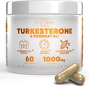 Peak Revival-X Turkesterone Tongkat Ali dodatek (500mg Ajuga Turkestanica + 250mg Tongkat Ali) 60 Capsules- Turkesteron dodatek 1000mg - Svalová síla a podpora obnovy - Made in USA