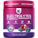 Keppi Electrolytes Powder - Blueberry Pomegranate Flavor 50 Services - No Cukr Hydration Supplement with Draslík, Magnesium, Sodík - Keto, Vegan, Fasting- Friendly, Nula Calorie Electrolyte Drink