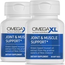 OmegaXL Joint Support Supplement - Natural Muscle Support, Green Lipped Mussel Oil, Soft Gel Pills, Drog- Free, 60 Count (2 Pack)