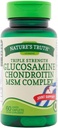 Příroda je pravda Triple Strength Glucosamine Chondroitin MSM Komplexní dietní dodatek - 60 krytých kapslí, balení po 2