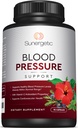 Premium krevní tlak Supplement pro kardiovaskulární a srdeční zdraví s česnekem, Hawthorn & Hibiscus (90 Kapsle)