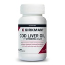 Kirkman - Cod Jaterní olej s vitaminem A & D - 300 Softgels - Esenciální mastné kyseliny - Podporuje základní zdraví - hypoalergenní