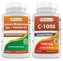 Nejlepší Naturals Cal Mag Zinek s vitaminem D3 a vitaminem C 1000 mg