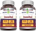 Amazing Appendix Inositol Doplněk 124; 500 Mg Per Serving CLANE124; 100 Kapsle 124; Non- GMO CLANE124; Gluten Free CLANE124; Made in USA CLANE124; Balení po 2