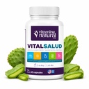 VITAMINS NATURAL CORP- Vital Salud Plus- Organic Immunication System Support Supplementary with Nopal Cactus, L- Carnitin Base- Supports Bone Health, Reduces Varicose Veins, Zlepšit vzhled kůže (60 Kapsle)