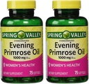 Spring Valley - Večerní Primrose Oil 1000 mg, Twin Pack 150 Total Softgels