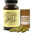 The Serenity Pill 60 Caps - Organic Mood Pills & Anti Stress Supplement w / Ashwagandha Root Extract, Passion Flower Extract, Nutmeg & Green Tea Extract - Přírodní Passion Flower Supplement for Stress