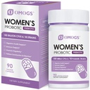 OMOGS Ženský Probiotický 180 Milionů CFU 18 Stravovací, s organickou Prebiotika, Cranberry Extract, D- Mannose & Digestive Enzymy, pro trávicí, Zvýšení imunity, PH Balance & Urethral Health, 90 Kapsle