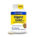 Enzymedica Digest Gold + ATPro, Maximální síla Enzyme Formule, Prevents Bloating and Gas, 14 Klíčové enzymy včetně Amylázy, Protézy, Lipázy a laktázy, 21 Kapsle (FFP)