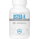 NBI Osteo- K Kostní podpora CLAS124; Vitamin D & K komplex s doplňkem vápníku Citrát CLAS124; 45mg vitamin K2 (MK4) pro silné zdraví kostí a funkce CLAS124; 180ct Veggie Kapsle