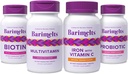 BariMelts Kompletní Post- Bariatrické chirurgie Bundle - Multivitamin, Železo s vitamínem C, Biotin, a Probiotika