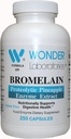 Wonder Labs Bromelain 2000 150mg, proteolytický ananasový enzym extrakt, výživově podporuje stravitelné zdraví - 250 Kapsle
