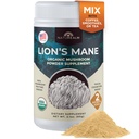Naturealm Lion 's Mane Houba Powder - Organic Brain Support for Focus Memorial Clarity - Non GMO Cognitive Function - 60 Servings